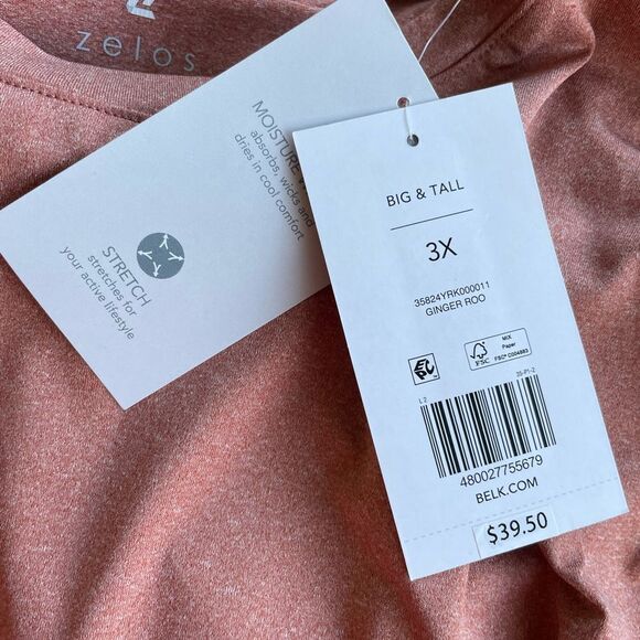 Zeros Crewneck Pullover Performance Tshirt Mens 3X NEW - Picture 6 of 8